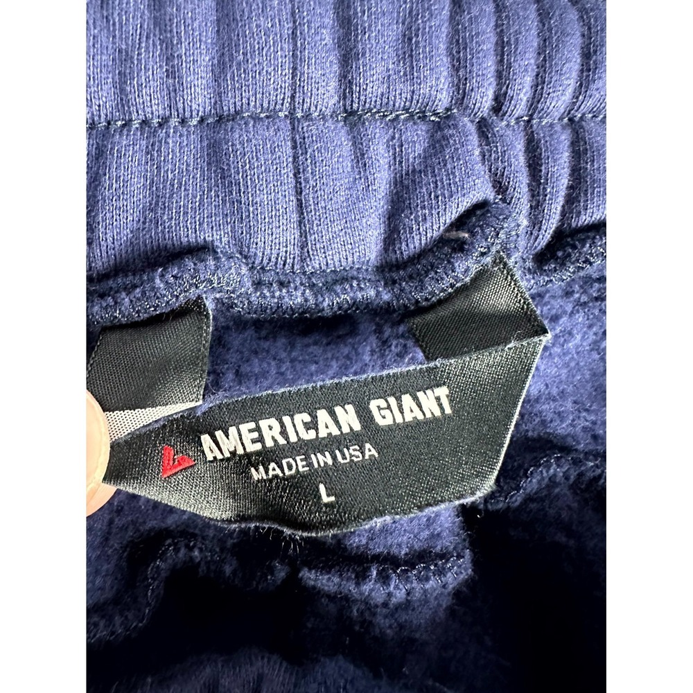 American Giant Sweatpants Mens Large Blue Heavyweight Fleece Minimalist Lounge - Picture 9 of 10